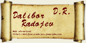 Dalibor Radojev vizit kartica